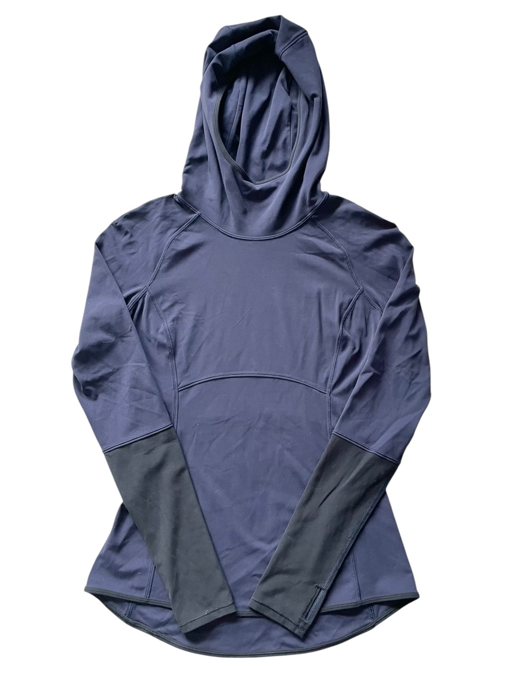 Lululemon Shape Up Pullover Midnight Navy Black Nulu Hoodie Women’s 6 EUC 98$